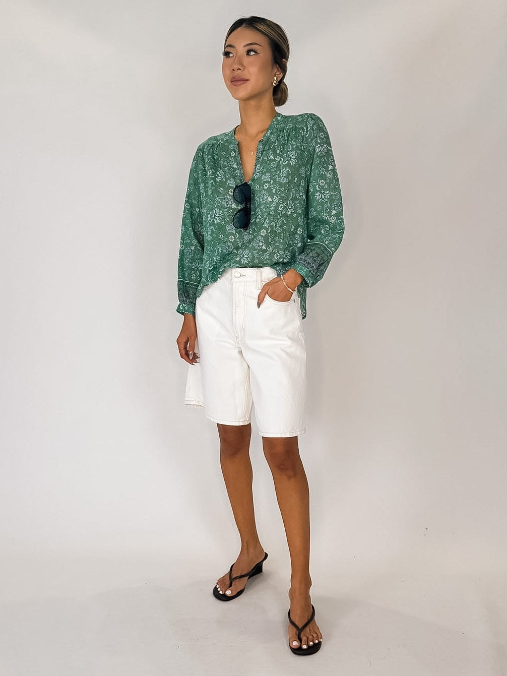 Michael Stars Katarina 3/4 Sleeve Popover