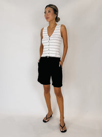 Bella Dahl Ruffle Hem Knitted Vest