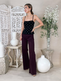 ASTR Adde Pearl Rhinestone Sweater Tank