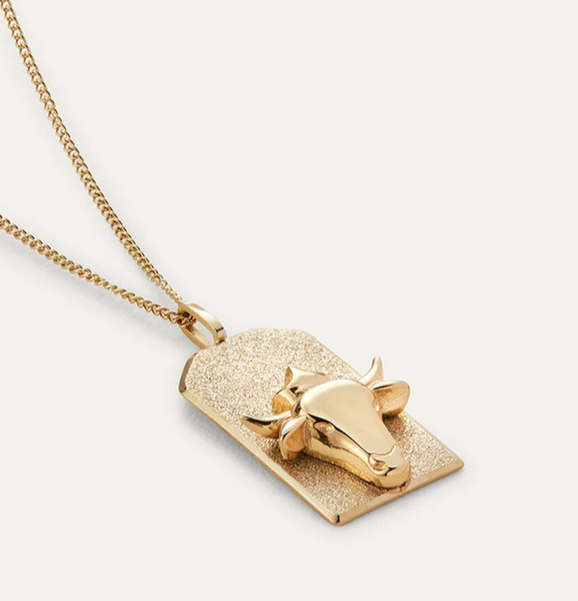 Jenny Bird Zodiac Pendant Necklace Taurus