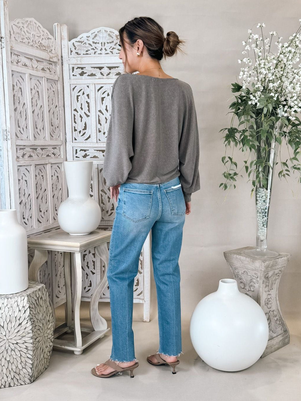 Michael Stars Roxy Balloon Sleeve Top