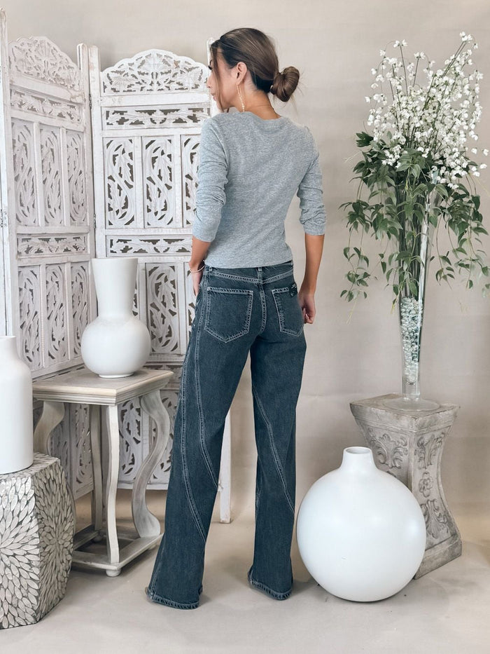 Rails Getty Twist Seam Wide Leg Jean