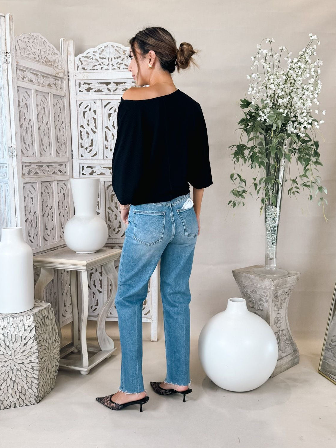 Michael Stars Roxy Balloon Sleeve Top