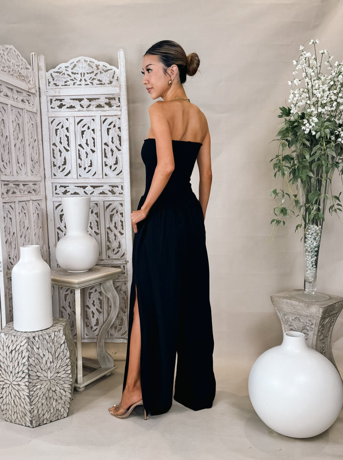 Elan Strapless Smocked Jumpsuit