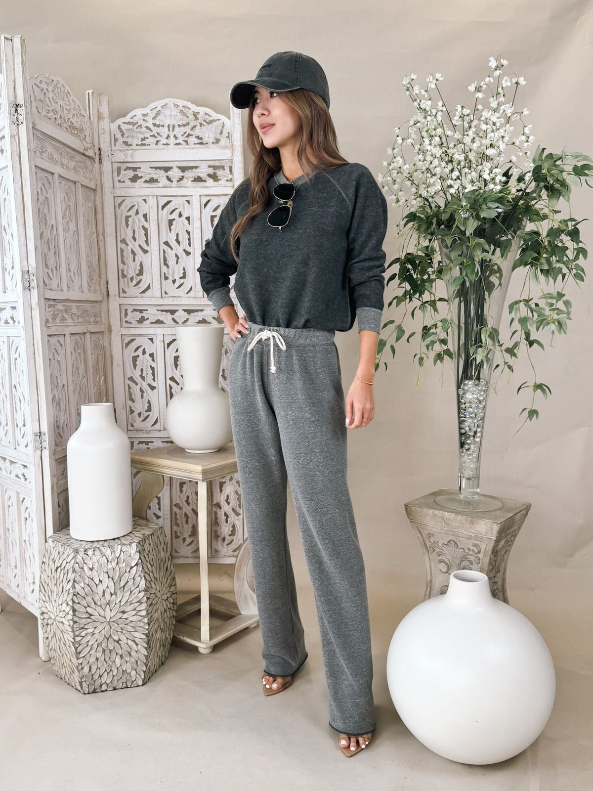 perfectwhitetee Collins Fleece Straight Leg Sweatpant