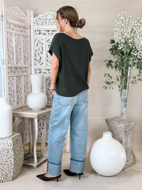 Pistola Ryder High Rise Cuffed Straight