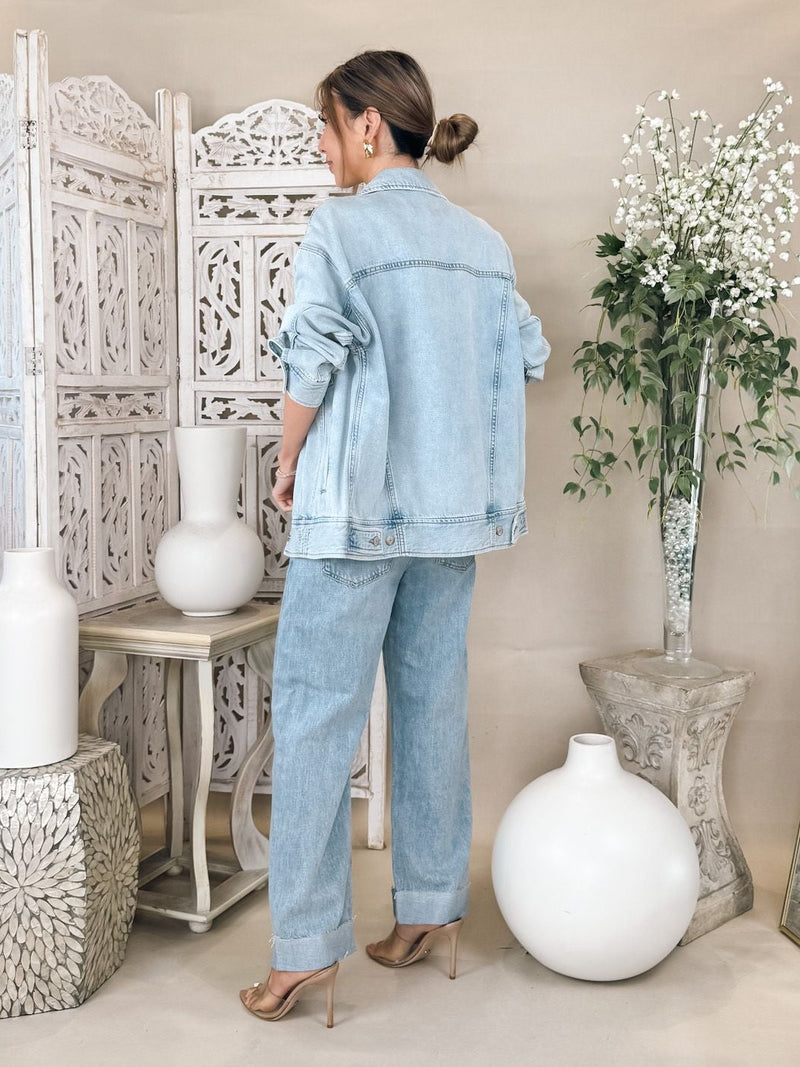 Pistola Kacey Mid Rise Cuffed Boyfriend Jean