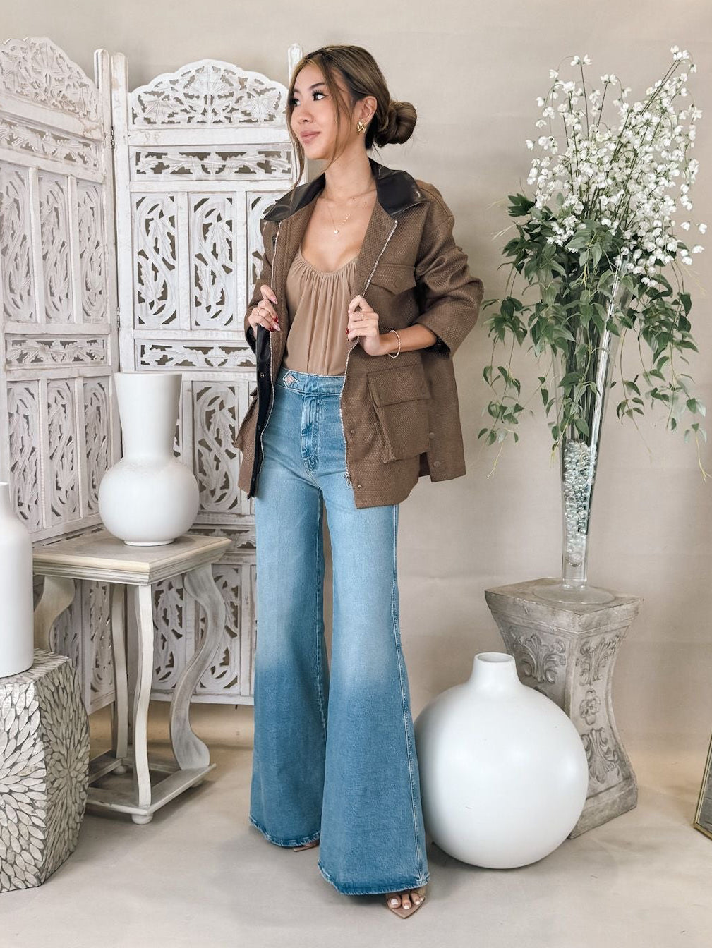 L'Agence Gelina Ruched Bodysuit