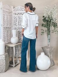 Bella Dahl Contrast Trim Shirt