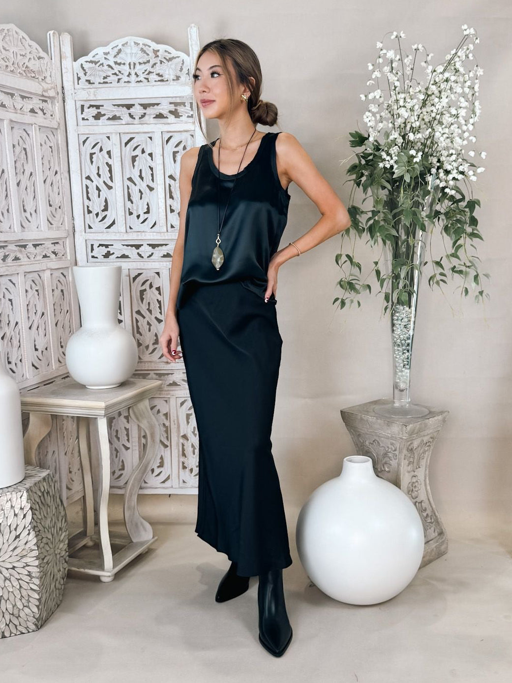 Z Supply Izabel Luxe Satin Skirt