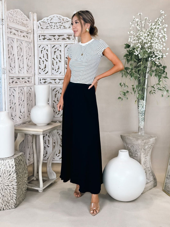 perfectwhitetee Liza Slub Jersey Skirt