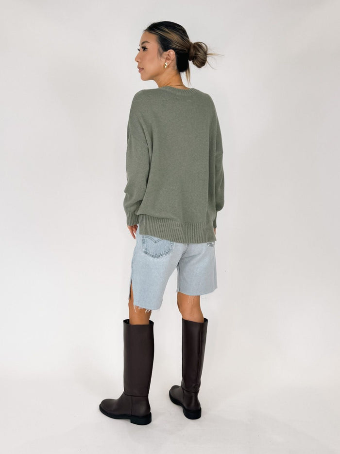 W. Cashmere Annette Crewneck Oversized Pullover