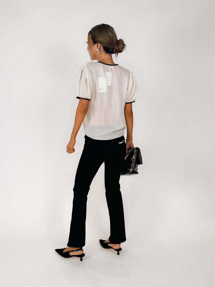 Frame The Tie Puff Sleeve Blouse
