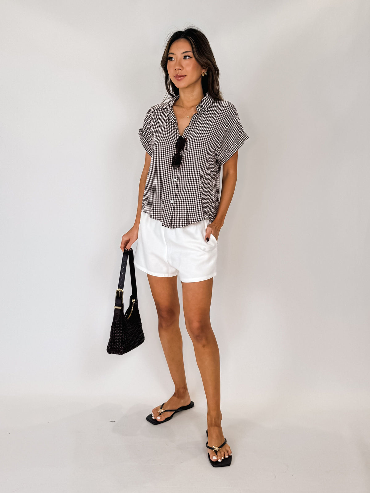 Bella Dahl Short Roll Sleeve Shirt