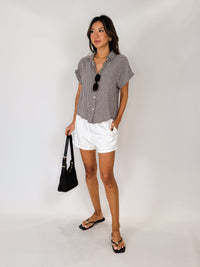 Bella Dahl Short Roll Sleeve Shirt