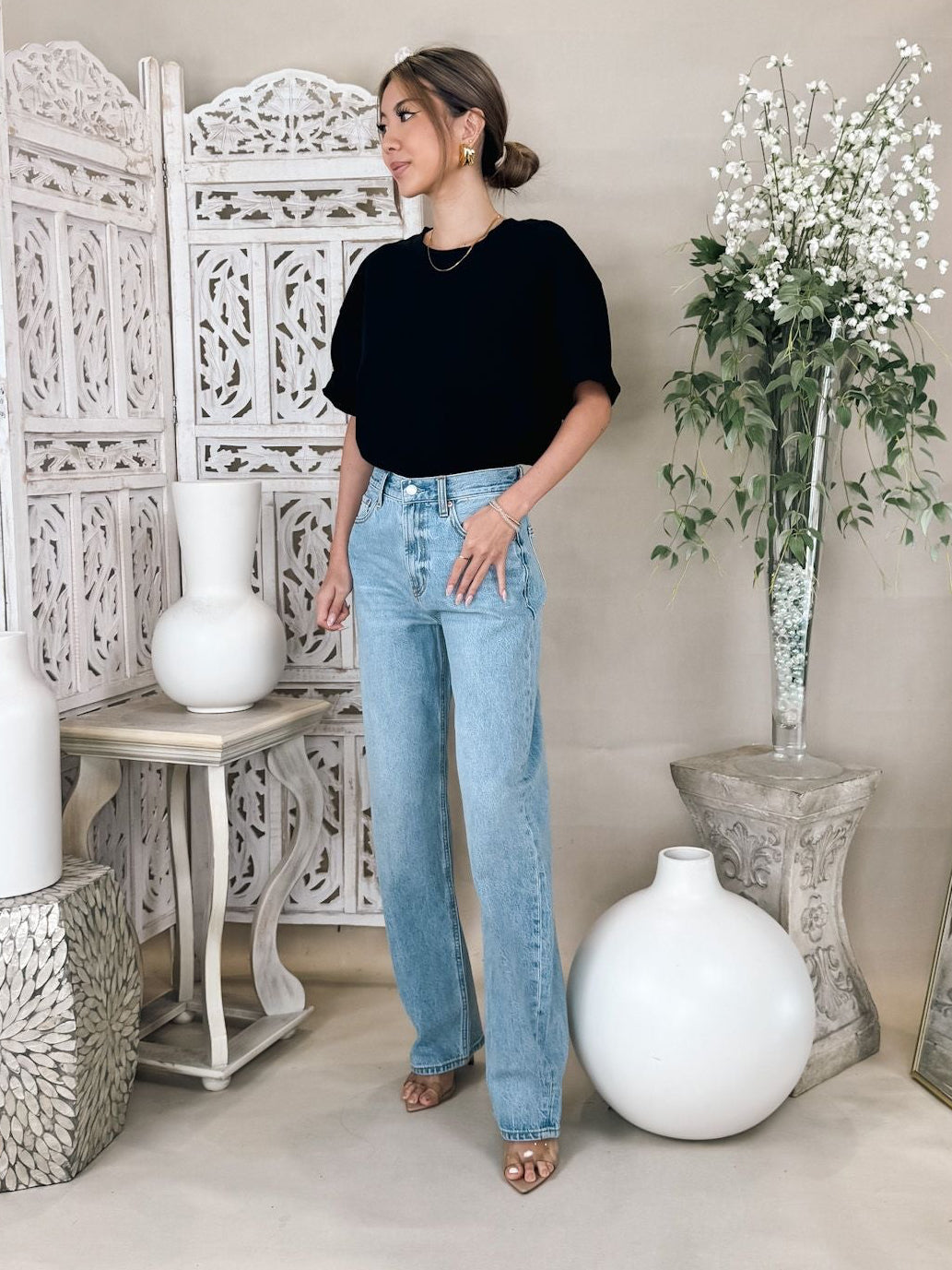 Pistola Wes High Rise Barrel Jean