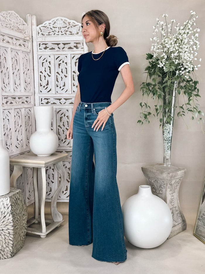 Pistola Izzy Mid Rise Wide Leg Jean