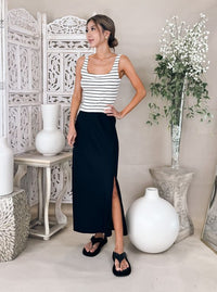 Bella Dahl Amara Side Slit Bias Skirt