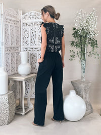 Bella Dahl Ruffle Sleeve Tie Neck Top