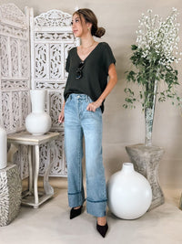 Splendid Georgie V Neck Sweater Tee