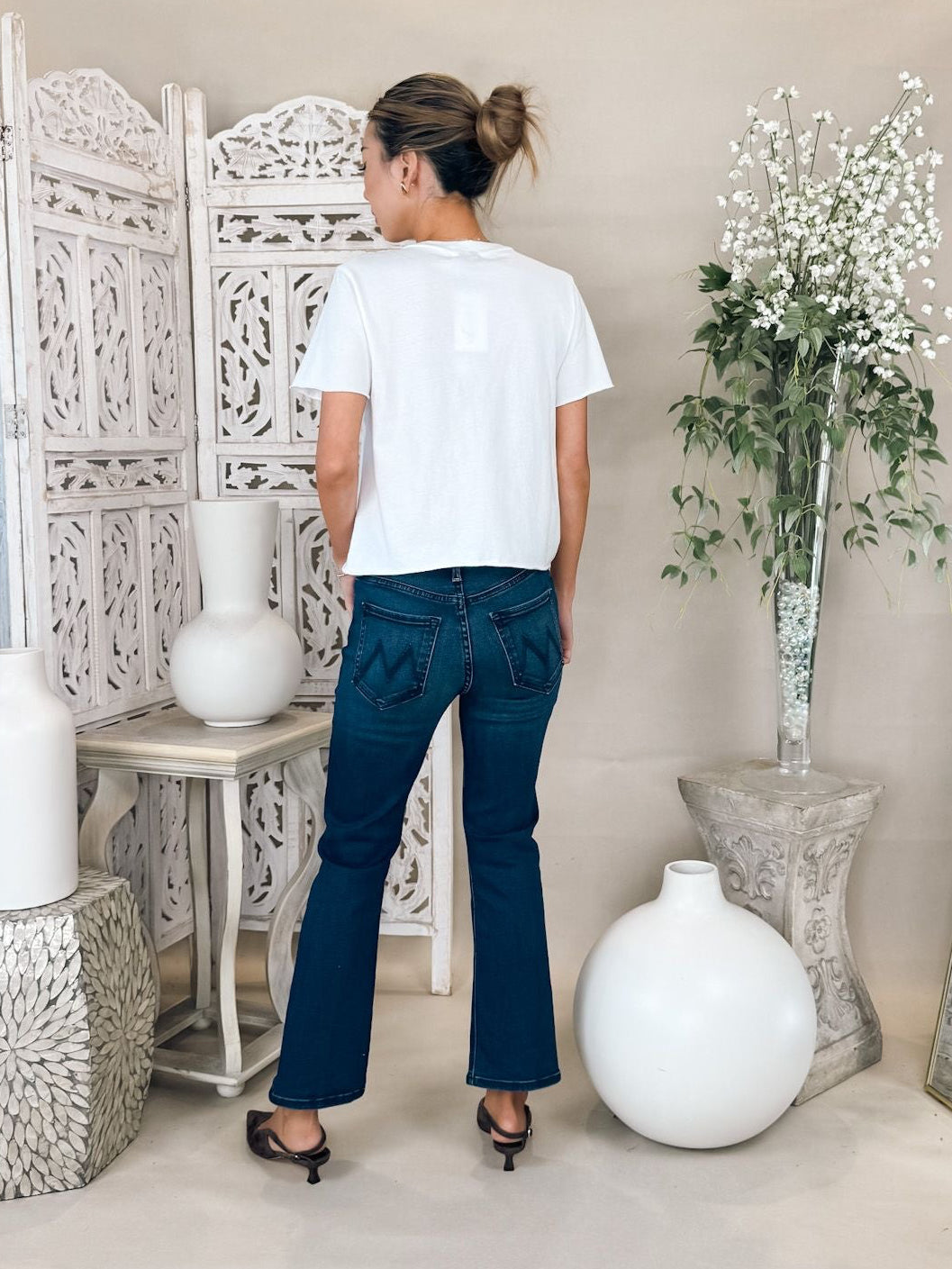 Mother The Mid Rise Dazzler Ankle Jean