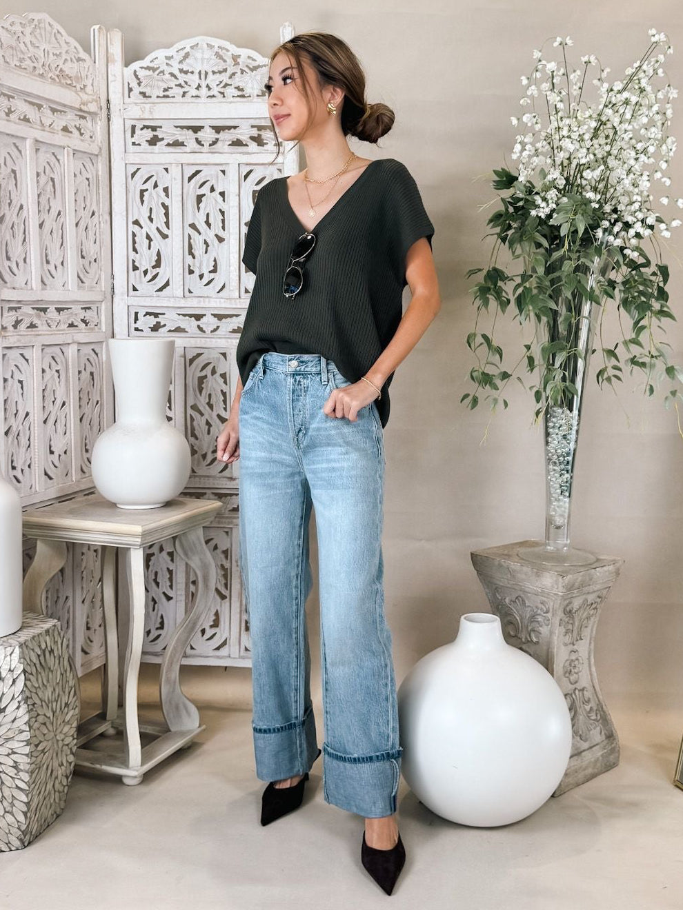 Pistola Ryder High Rise Cuffed Straight