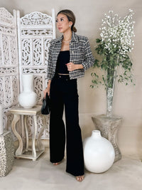 L'Agence Jia Crop 3/4 Sleeve Jacket