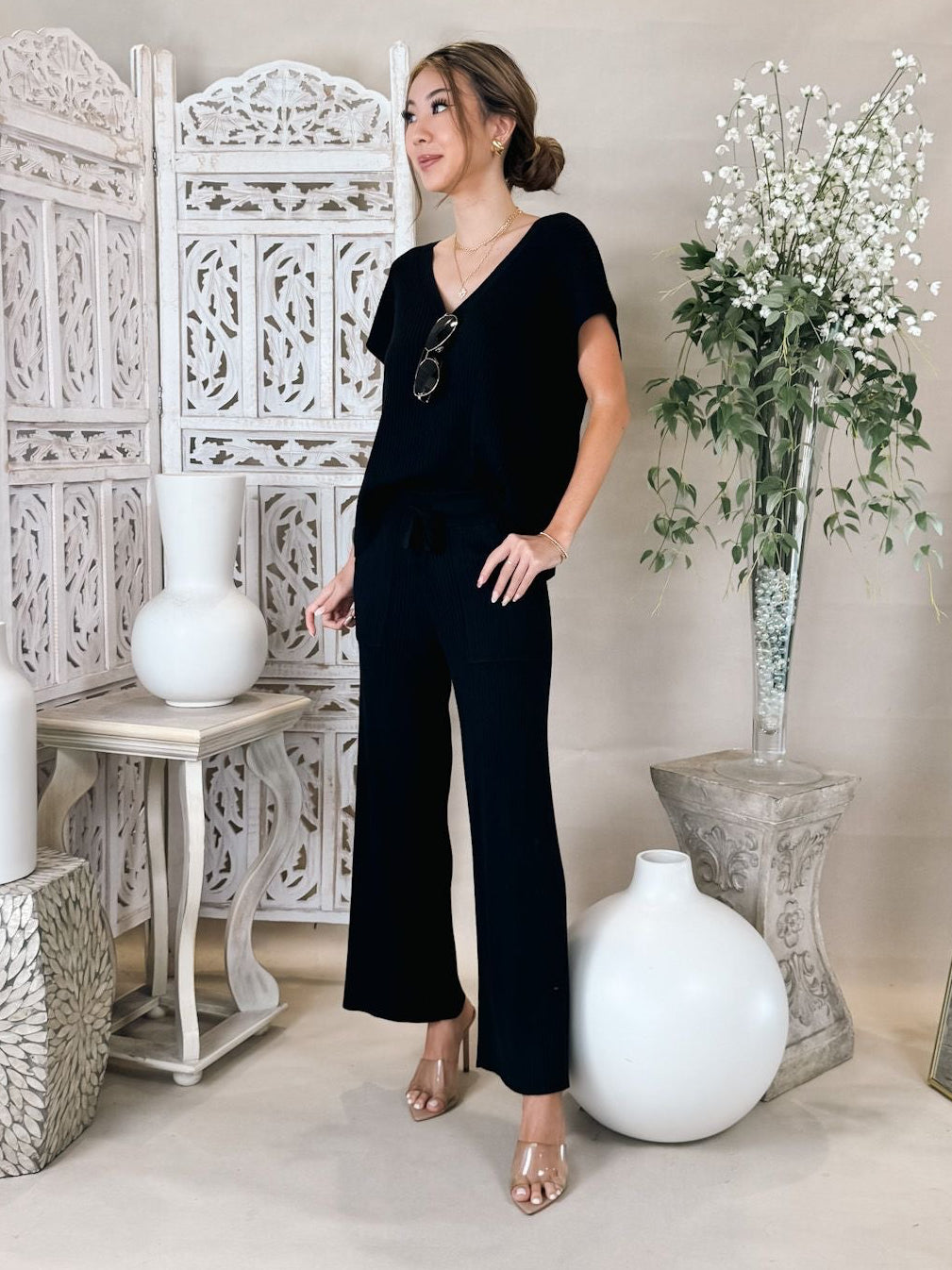 Splendid Georgie V Neck Sweater Tee