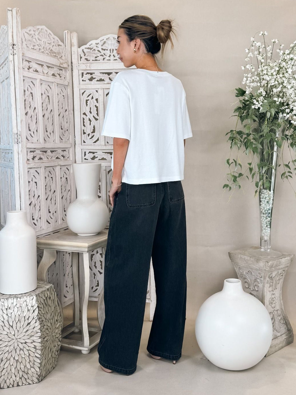 Pistola Lottie High Rise Relaxed Bowed Leg