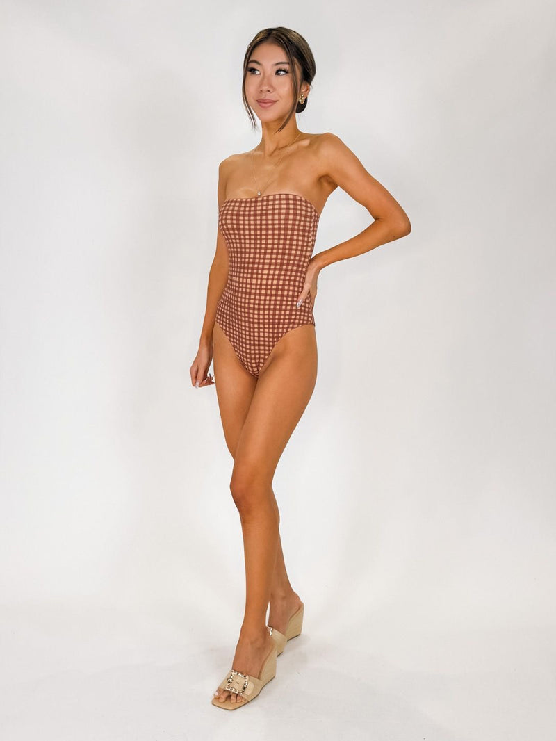 Dress To Vichy Print Bodysuit
