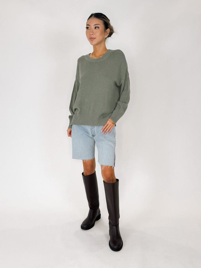 W. Cashmere Annette Crewneck Oversized Pullover