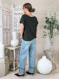 Splendid Georgie V Neck Sweater Tee