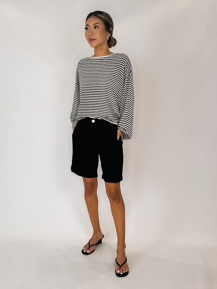 Frame The Striped Slouchy Sweater