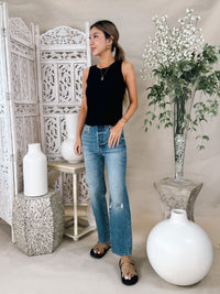 Pistola Cassie Super High Rise Straight Crop
