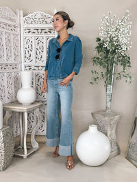 Z Supply Bel Air Knit Denim Jacket