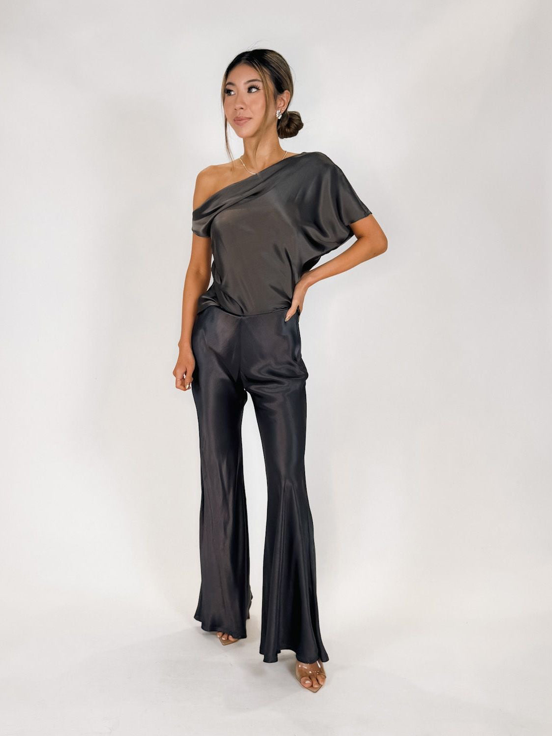 Enza Costa Satin Bias Cut Pant