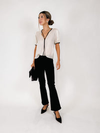 Frame The Tie Puff Sleeve Blouse