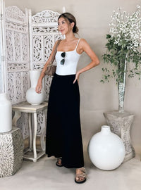 perfectwhitetee Liza Slub Jersey Skirt