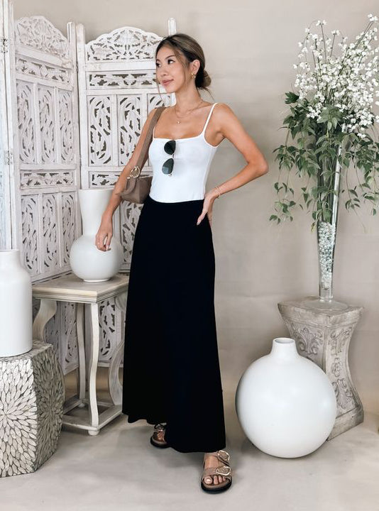 perfectwhitetee Liza Slub Jersey Skirt