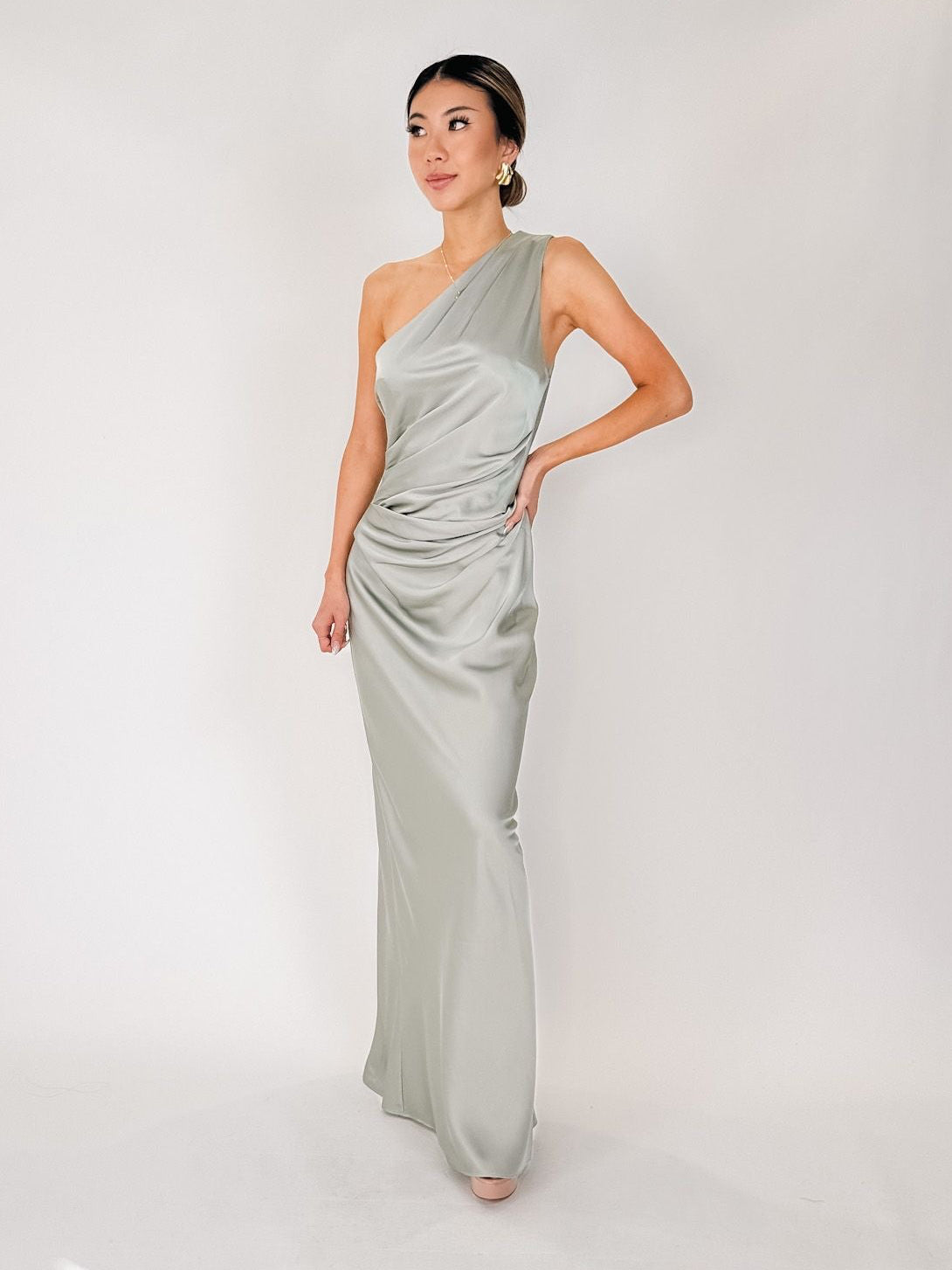 Significant Other Angela One Shoulder Maxi Dress