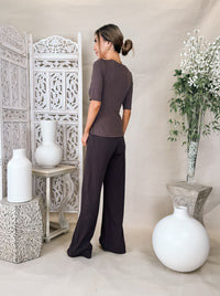 Vir Vita Agnes Three Quarter Sleeve V Neck