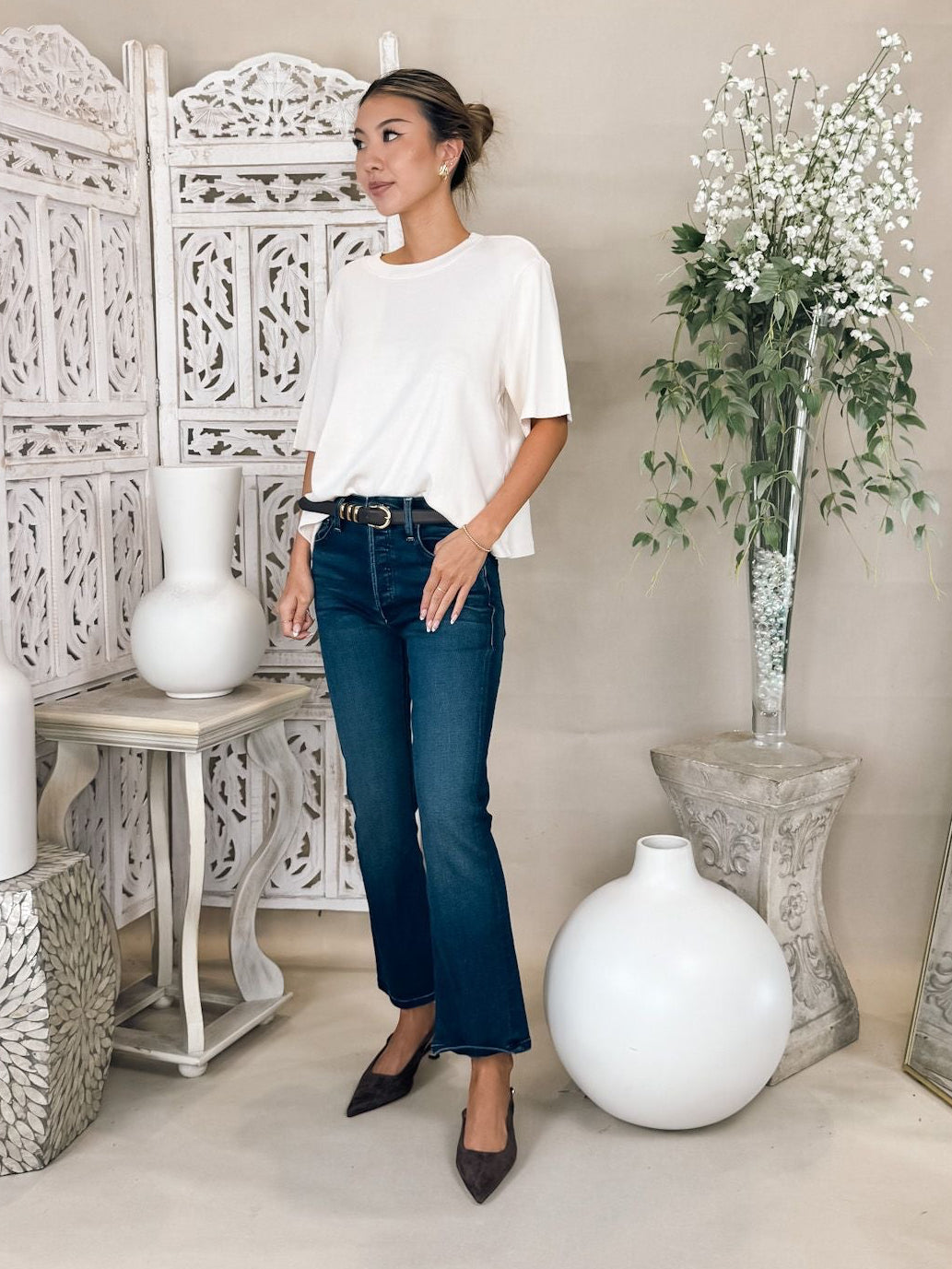 Mother The Mid Rise Dazzler Ankle Jean