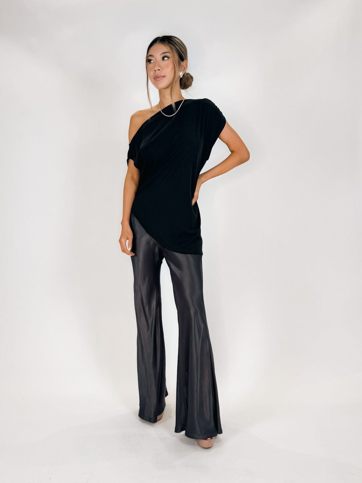 Enza Costa Satin Bias Cut Pant