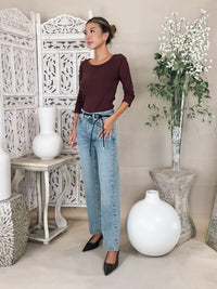 Michael Stars Dot 3/4 Sleeve Tee