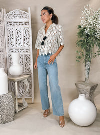 Frame The Lace Button Up Shirt