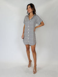 Bella Dahl Roll Sleeve Pocket Shirt Dress