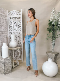 Mother Lil Insider Crop Step Fray