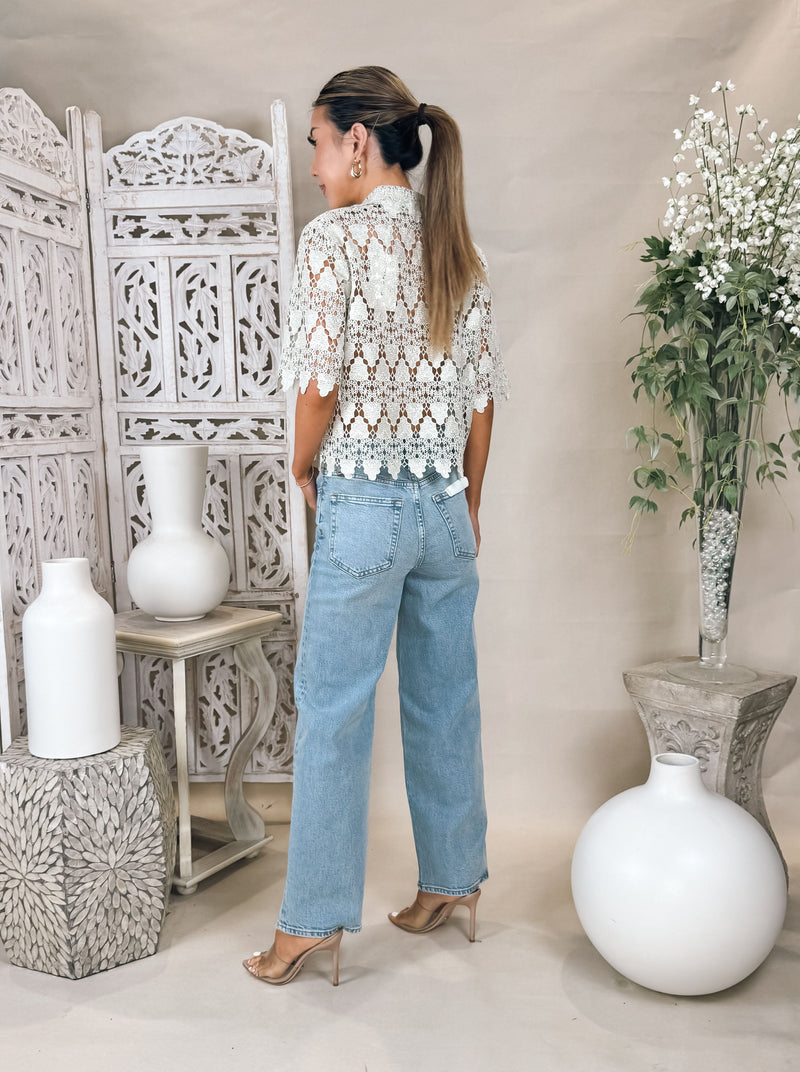 Frame The Lace Button Up Shirt