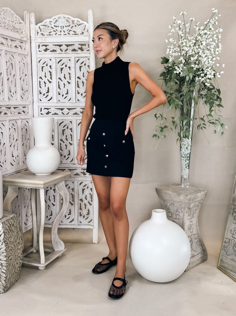 Michael Stars Chiara Drape Neck Tank