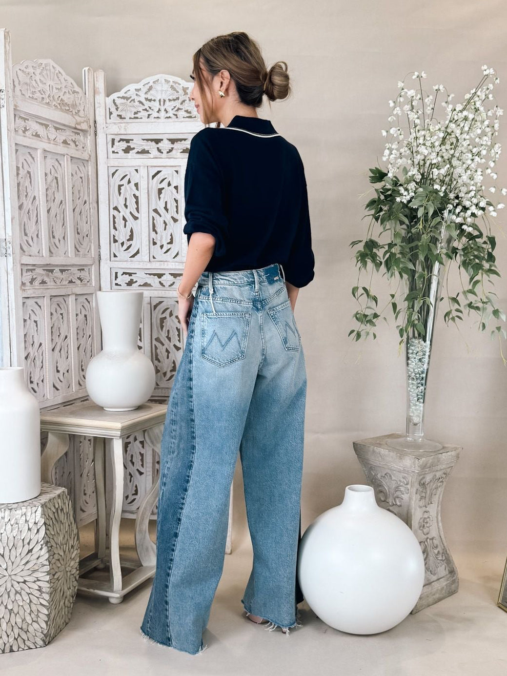 L'Agence Malaki 3/4 Sleeve Sweater